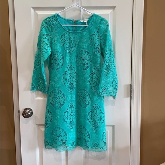 Mint/teal lace dress‎ size medium - Picture 1 of 3